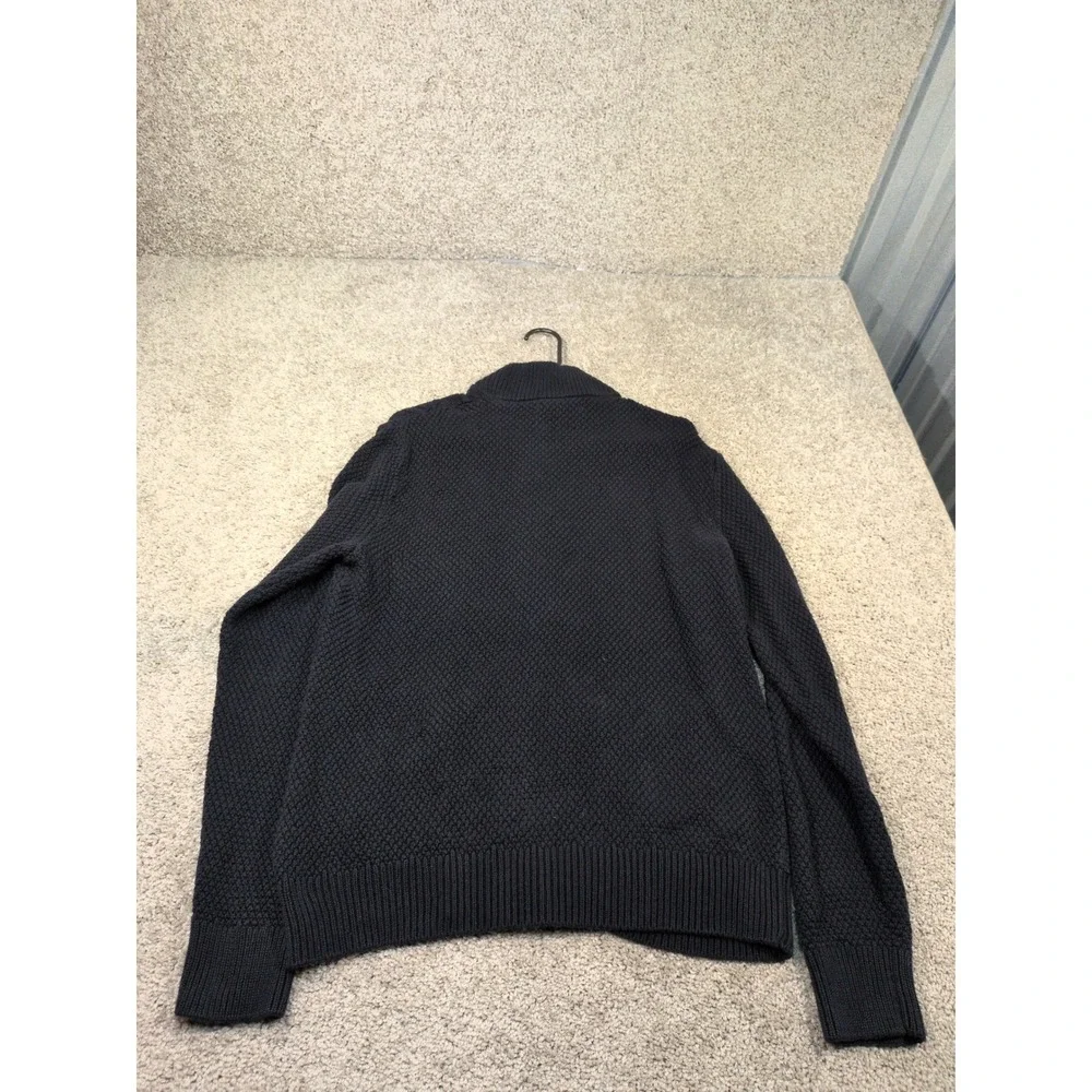 Banana Republic Mens Navy Blue Cable Knit Button‎ Front Cardigan Sweater Size M